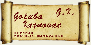 Goluba Kaznovac vizit kartica